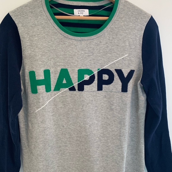 EUC lightweight Crown & Ivy Happy sweater M - Picture 3 of 6